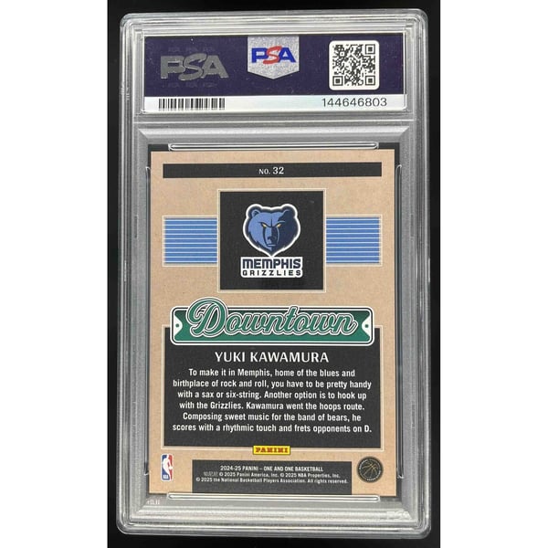 2024-25 Panini One and One Downtown #32 Yuki Kawamura PSA 10
