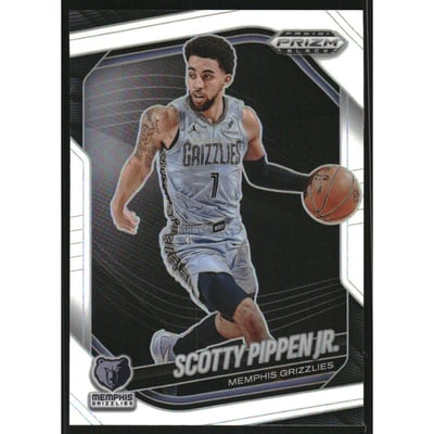 2024-25 Panini Prizm Black Prizms White #221 Scotty Pippen Jr.