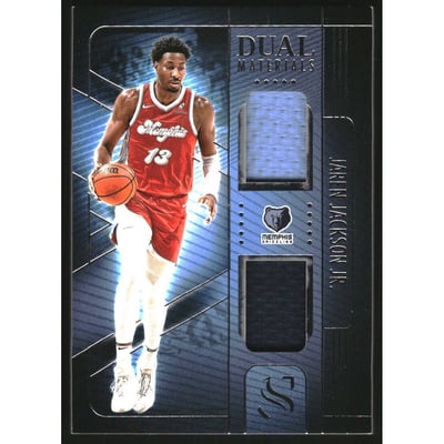 2024-25 Panini Silhouette Dual Materials #17 Jaren Jackson Jr.