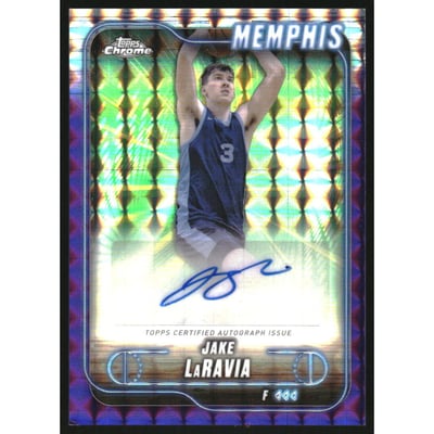 2024-25 Topps Chrome Autographs Purple Geometric Refractors #TCAJLA Jake LaRavia