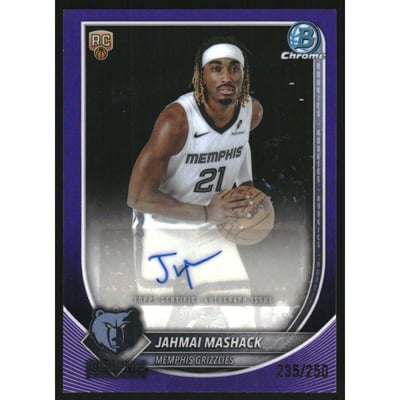 2025-26 Bowman Chrome Autographs Purple Refractors #BCAJM Jahmai Mashack
