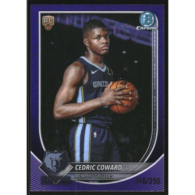 2025-26 Bowman Chrome Purple Refractors #BCV11 Cedric Coward