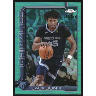 2025-26 Topps Chrome Aqua Refractors #199 GG Jackson II