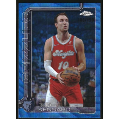 2025-26 Topps Chrome Blue Wave Refractors #117 Luke Kennard