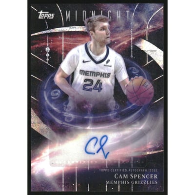 2025-26 Topps Midnight Stroke of Midnight Autographs Moon Beam #SMCS Cam Spencer