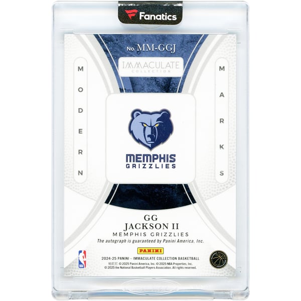 GG Jackson II Memphis Grizzlies Autographed 2024-25 Panini 