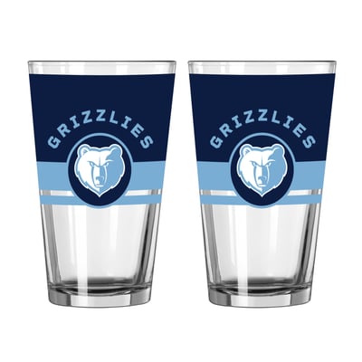Memphis Grizzlies Logo Brands Two-Piece 16oz. Horizon Pint Glass Set