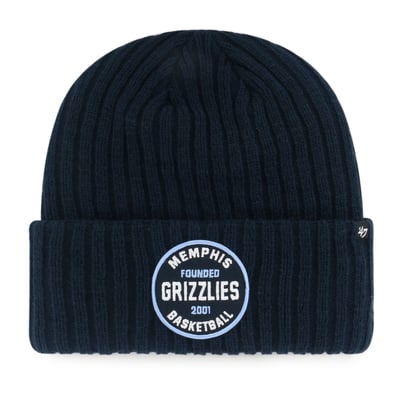  Memphis Grizzlies '47 Ribbed Snowdrift Cuffed Knit Hat - Navy