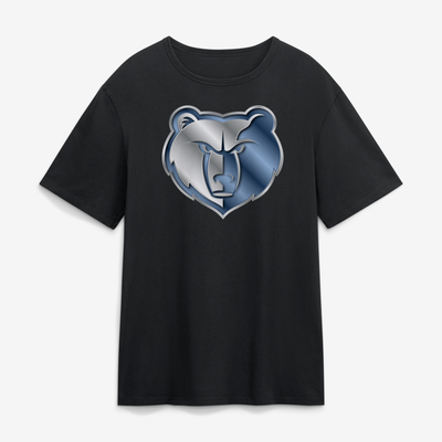 Memphis Grizzlies  Metallic Mascot T-Shirt - Black