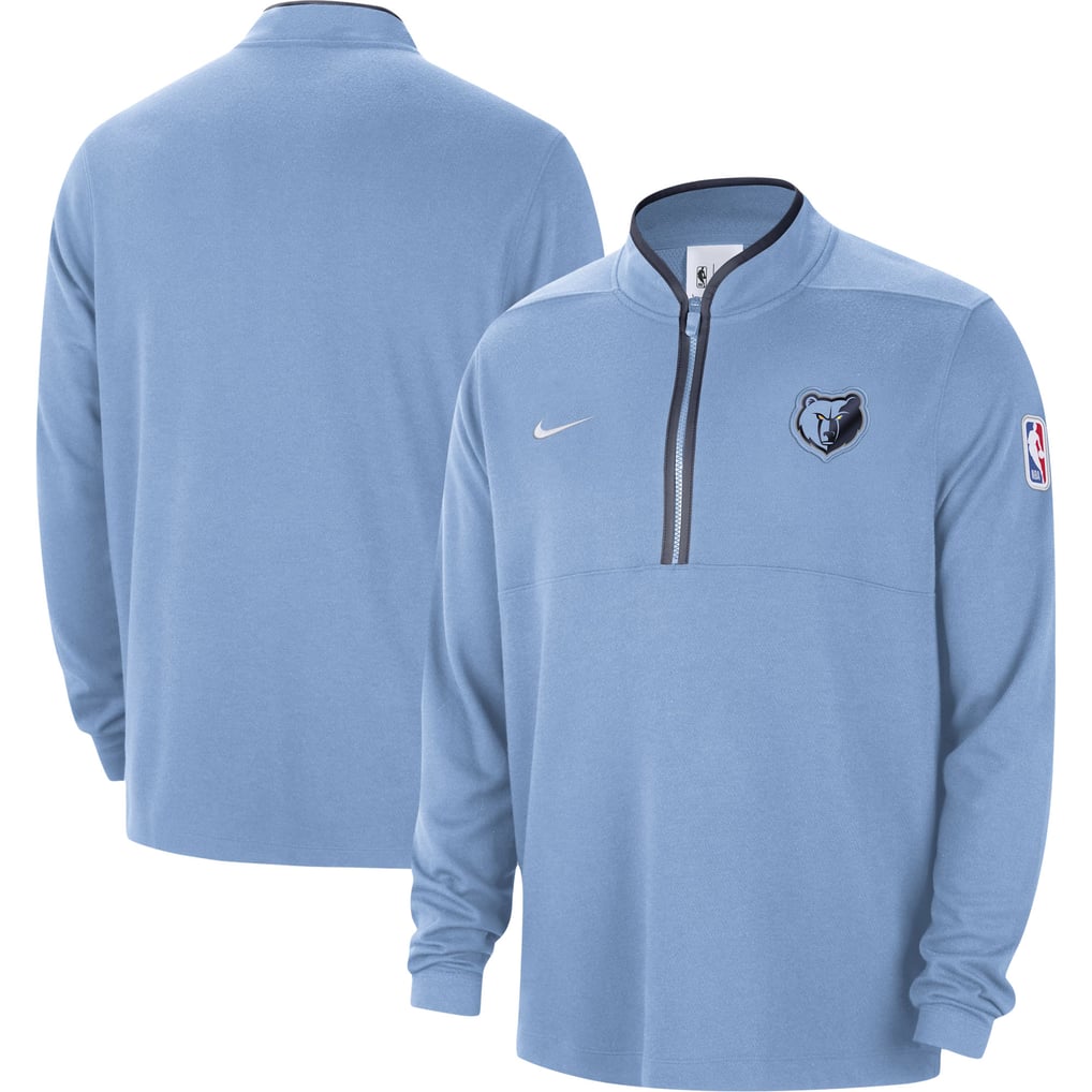 Memphis Grizzlies Nike Authentic Performance Half-Zip Jacket - Light Blue