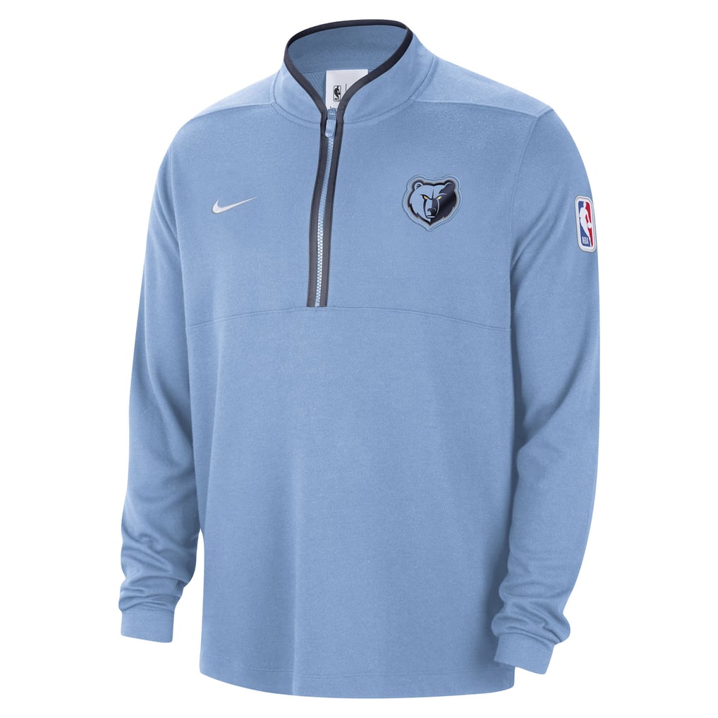 Memphis Grizzlies Nike Authentic Performance Half-Zip Jacket - Light Blue