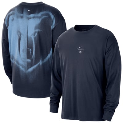 Memphis Grizzlies Nike 2026 Standard Issue Pre-Game Performance Long Sleeve T-Shirt - Navy