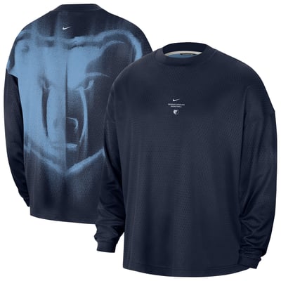 Memphis Grizzlies Nike 2026 Standard Issue Pre-Game Performance Long Sleeve T-Shirt - Navy