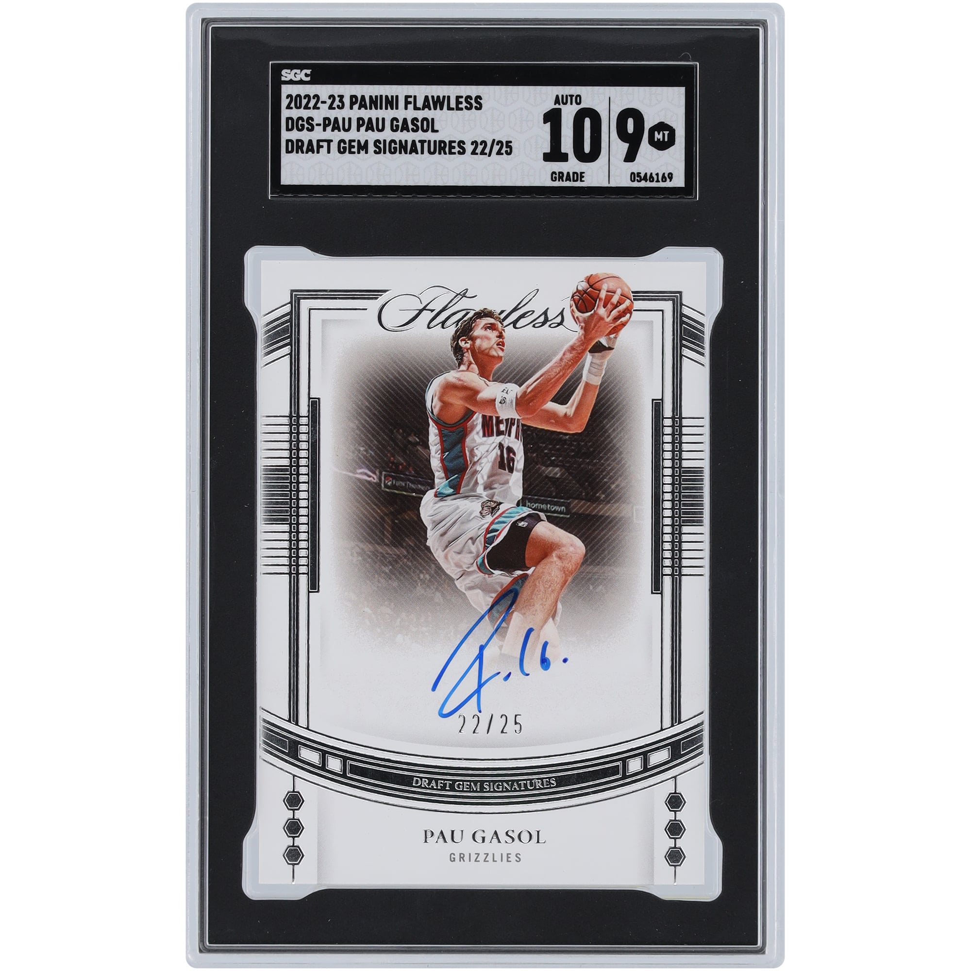 Pau Gasol Memphis Grizzlies Autographed 2022-23 Panini Flawless 