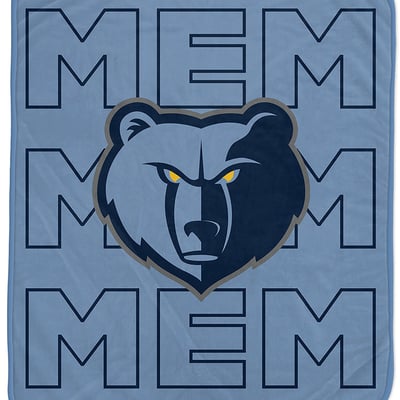  Memphis Grizzlies Pegasus 50" x 60" Abbreviation Echo Ultra Soft Blanket