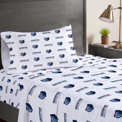 Memphis Grizzlies Pegasus Three-Piece Twin Sheet Set