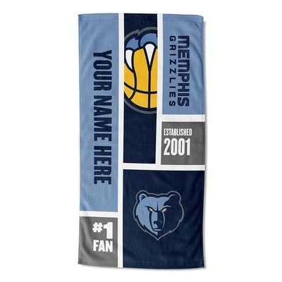 Memphis Grizzlies The Northwest Group 30'' x 60'' Colorblock Personalized Beach Towel