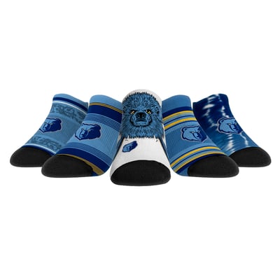  Memphis Grizzlies Rock Em Unisex Super Fan 5-Pack Low-Cut Socks - 