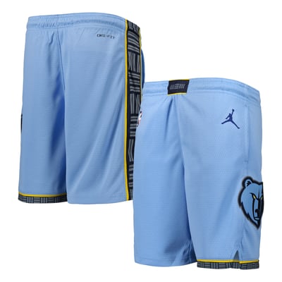  Memphis Grizzlies Jordan Brand Youth Authentic Statement Edition Swingman Shorts - Blue