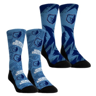  Memphis Grizzlies Rock Em Youth Game Day 2-Pack Crew Socks - Blue
