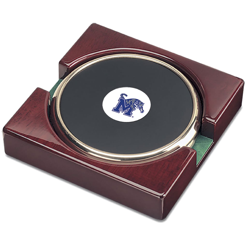 Memphis Tigers 2-Piece Coaster Set - Gold