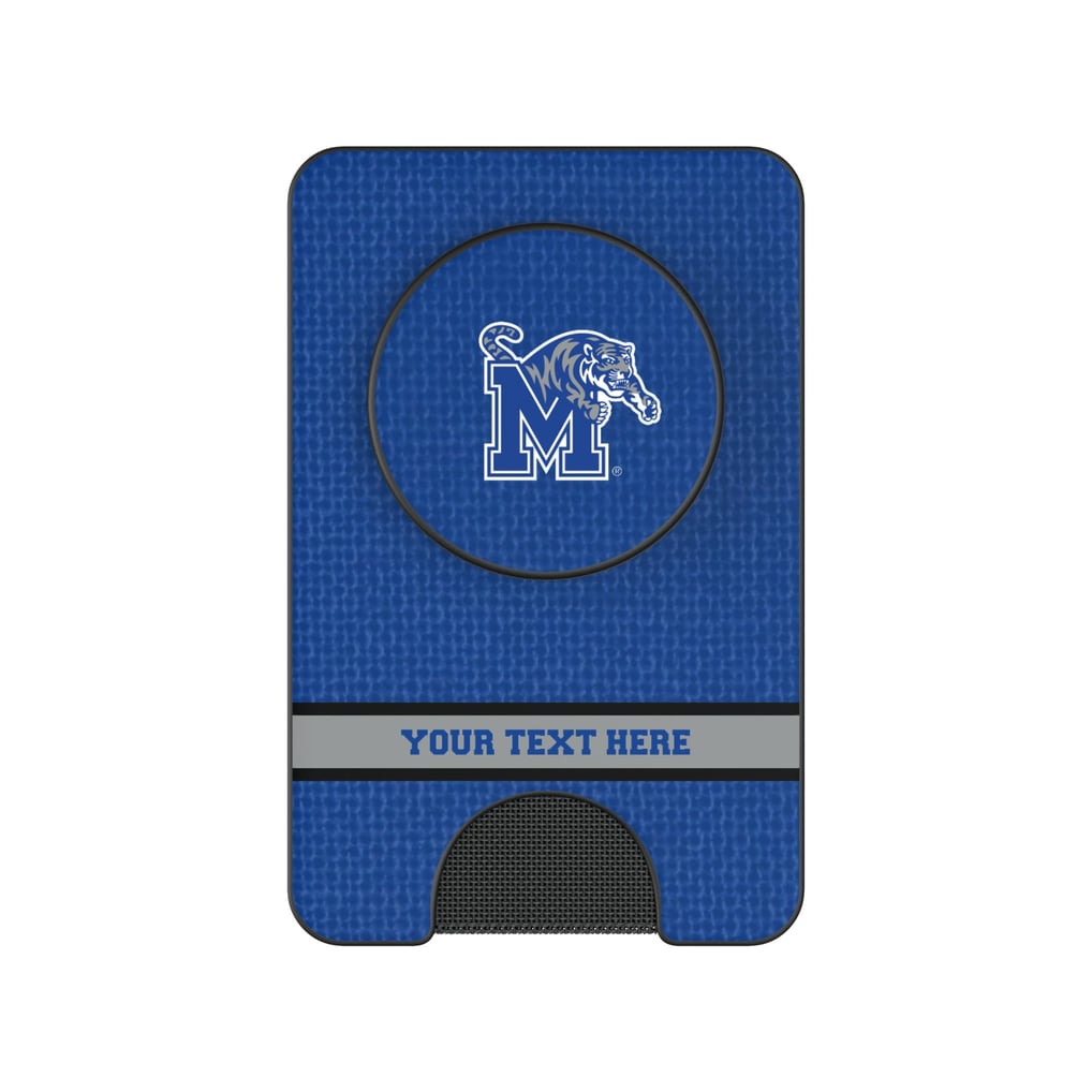 Memphis Tigers Keyscaper Personalized Endzone Solid PopSockets Magnetic Wallet