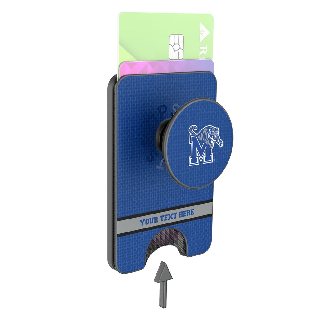 Memphis Tigers Keyscaper Personalized Endzone Solid PopSockets Magnetic Wallet