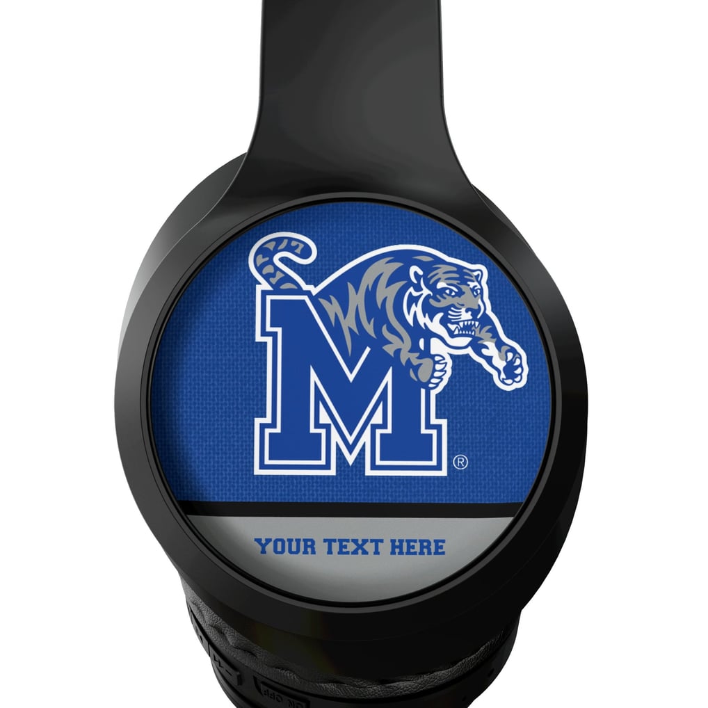 Memphis Tigers Keyscaper Personalized Endzone Solid Wireless Bluetooth Headphones With Case
