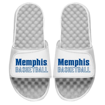 Memphis Tigers ISlide Basketball Graphic Slide Sandals - White