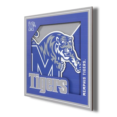 Memphis Tigers 12" x 12" 3D Logo Wall Art