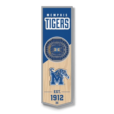 Memphis Tigers 6" x 19" 3D StadiumView Banner