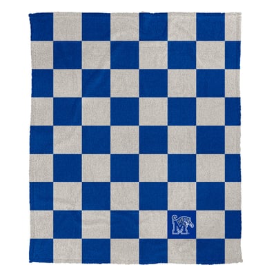 Memphis Tigers Pegasus Checkered Logo Patch 60" x 80" Cozy Knit Blanket