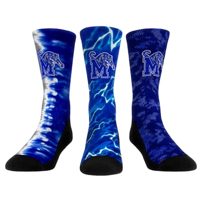 Memphis Tigers Rock Em Unisex Team Tones Three-Pack Crew Socks