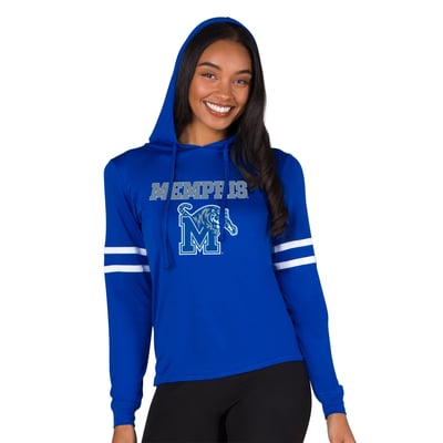 Memphis Tigers Concepts Sport Women's Marathon Lightweight Lounge Pullover Hoodie - Royal