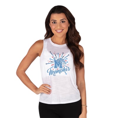 Memphis Tigers Concepts Sport Women's Infuse Knit Tank Top - White