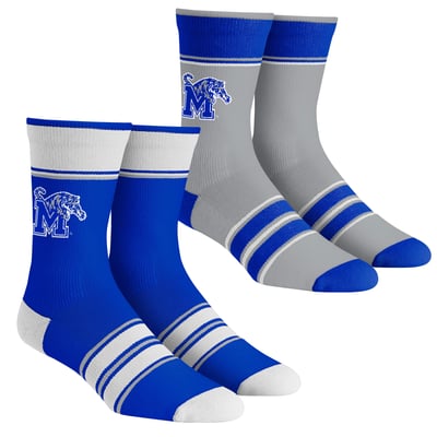 Memphis Tigers Rock Em Youth Multi-Stripe 2-Pack Team Crew Sock Set - 