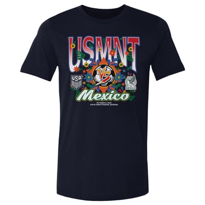 USMNT vs. Mexico 500 Level 2026 Matchup Tri-Blend T-Shirt - Navy