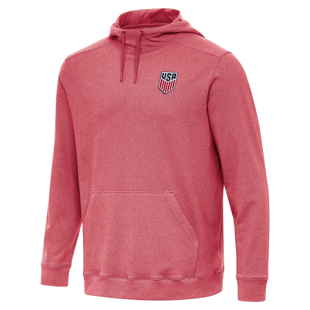 USMNT Antigua Cloud Pullover Hoodie - Heather Red