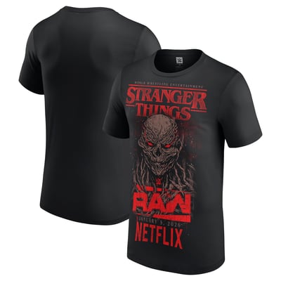  RAW WWE x Stranger Things Vecna T-Shirt - Black