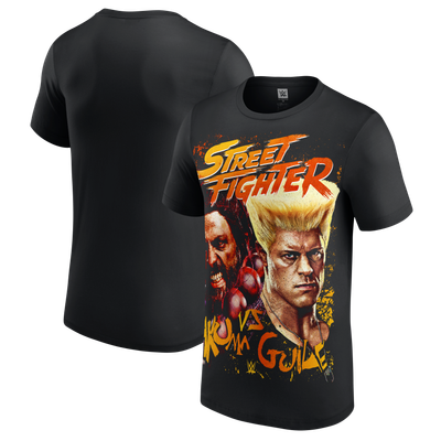 WWE x Street Fighter Battle T-Shirt - Black