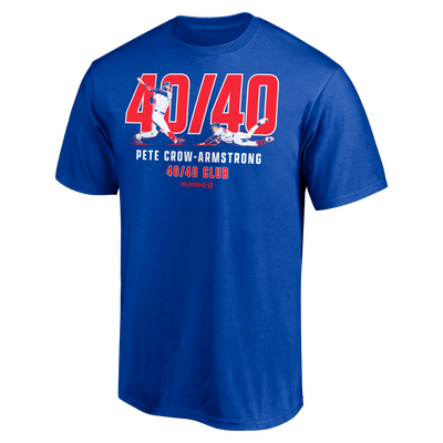 Pete Crow-Armstrong BreakingT 40/40 Club T-Shirt – Royal