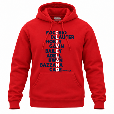Cleveland Baseball BreakingT 2026 Names Premium Fleece Hoodie - Red