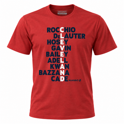 Cleveland Baseball BreakingT 2026 Names T-Shirt - Red