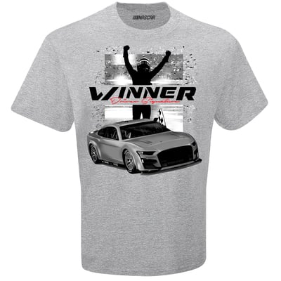 Chase Briscoe Classic Ink 2026 Bank of America 400 Race Winner T-Shirt - Athletic Heather Gray