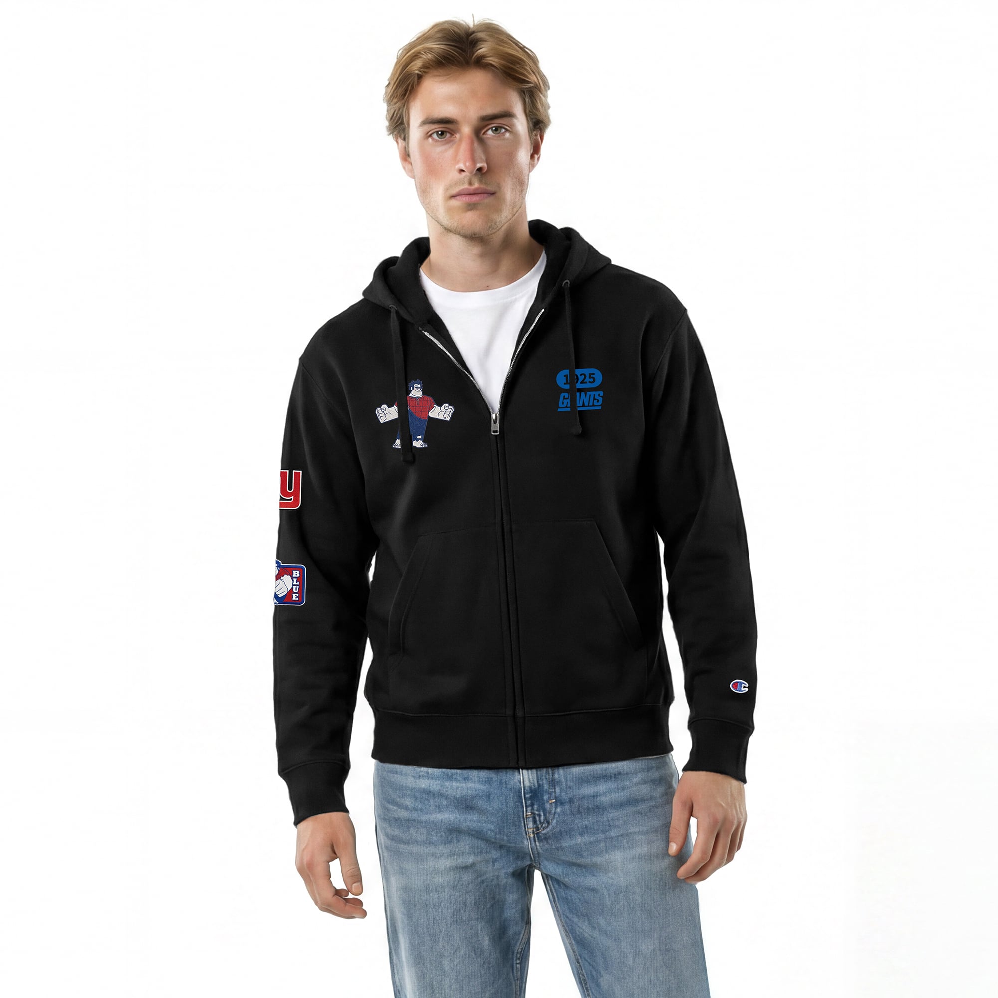 Disney Raph Men's New York Giants Disney x Champion Black Wreck-It Ralph All-Star ...