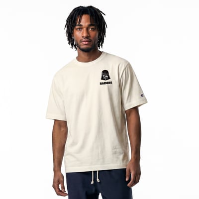 Las Vegas Raiders Disney x Champion Darth Vader Heavyweight T-Shirt - Cream