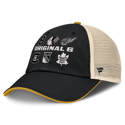 Fanatics Original Six Trucker Adjustable Hat - Black