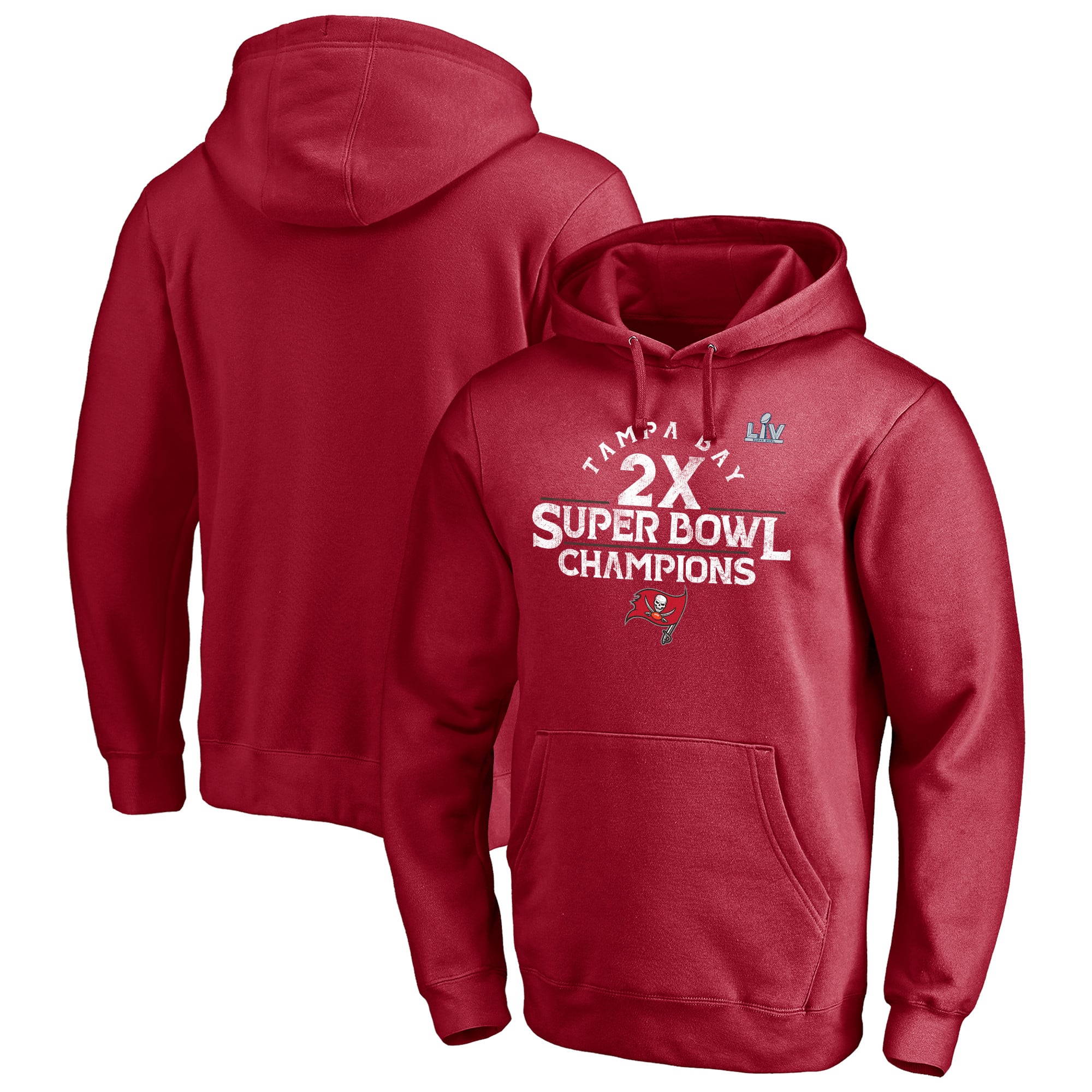 Men's Fanatics Red Tampa Bay Buccaneers 2-Time Super Bowl