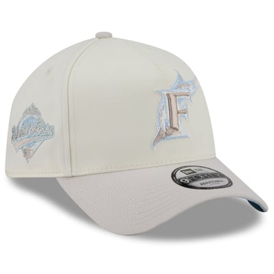 Florida Marlins New Era Crisp Equinox World Series 9FORTY A-Frame Adjustable Hat - Natural