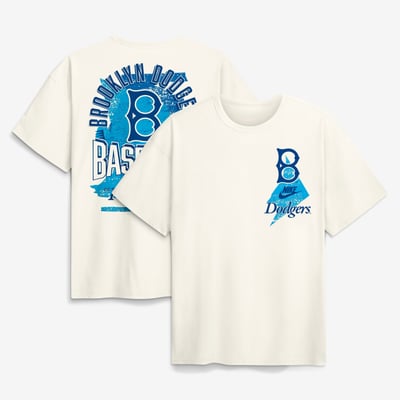Brooklyn Dodgers Nike Max90 Arch Heavyweight T-Shirt - Cream